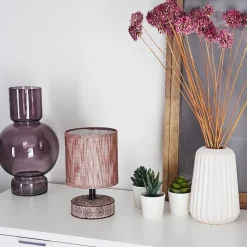 Lampe De Table Kigombo Brun, 1 Lumiere