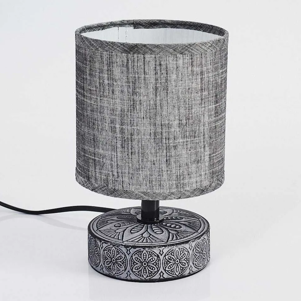 Lampe De Table Kigombo Gris, Noir, 1 Lumiere