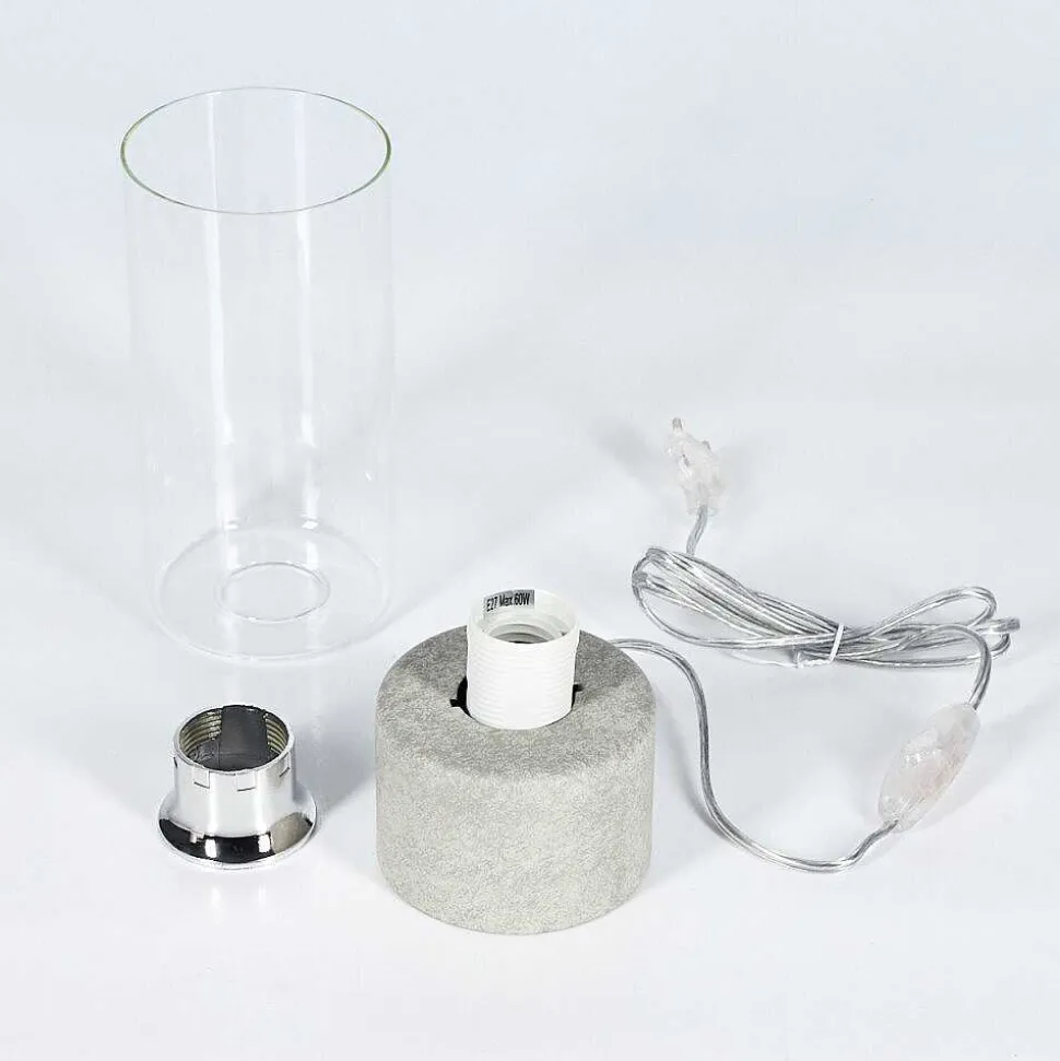 Lampe De Table Kumotu Chrome, Gris, 1 Lumiere