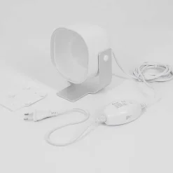 Lampe De Table Ledo Argente, 1 Lumiere, Changeur De Couleurs