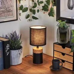 Lampe De Table Lorrain Couleur Bois, 1 Lumiere