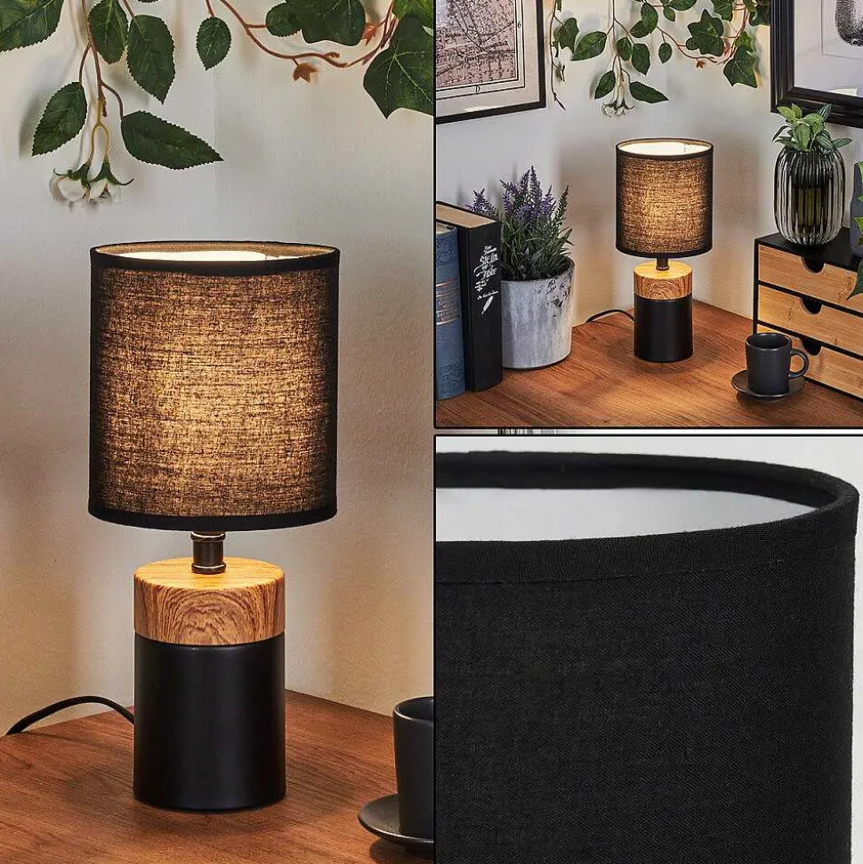 Lampe De Table Lorrain Couleur Bois, 1 Lumiere