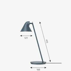 Lampe De Table Louis Poulsen Njp Mini Led Bleu, 1 Lumiere