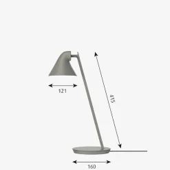 Lampe De Table Louis Poulsen Njp Mini Led Taupe, 1 Lumiere