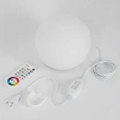 Lampe De Table Loural Led Nickel Mat, 1 Lumiere, Telecommandes, Changeur De Couleurs