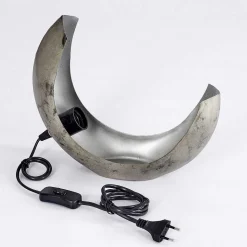 Lampe De Table Magredis Argent Oxyde, 1 Lumiere