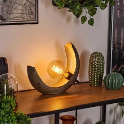 Lampe De Table Magredis Argent Oxyde, 1 Lumiere