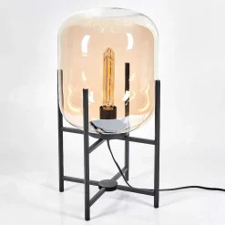 Lampe De Table Manzano Noir, 1 Lumiere