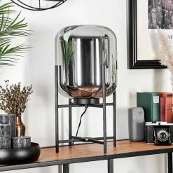 Lampe De Table Manzano Noir, 1 Lumiere