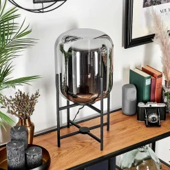 Lampe De Table Manzano Noir, 1 Lumiere