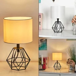 Lampe De Table Marang Noir, 1 Lumiere