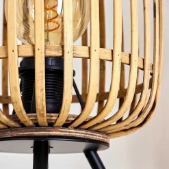 Lampe De Table Mongolei Noir, 1 Lumiere