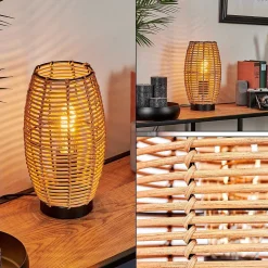 Lampe De Table Mulstrand Ecru, Noir, 1 Lumiere