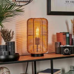 Lampe De Table Mulstrand Ecru, Noir, 1 Lumiere