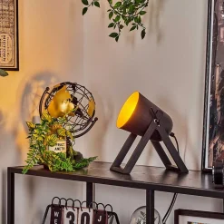 Lampe De Table Novilly Noir, 1 Lumiere