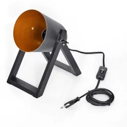Lampe De Table Novilly Noir, 1 Lumiere