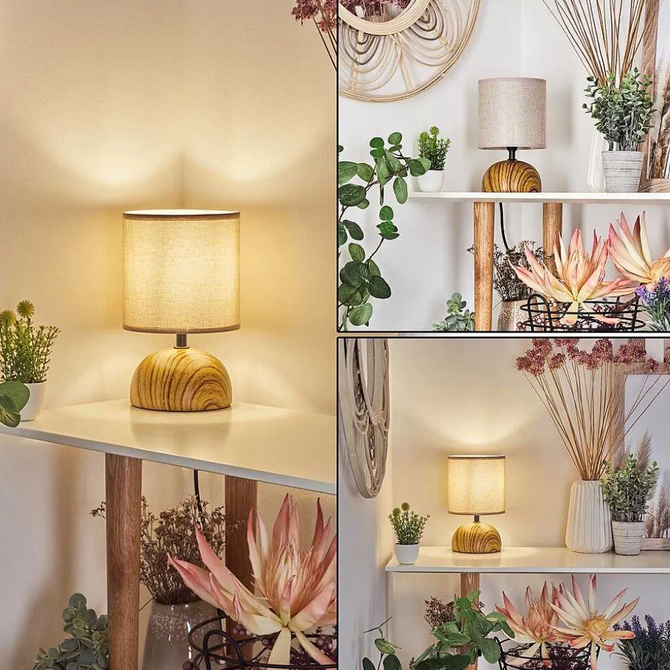 Lampe De Table Passila Couleur Bois, 1 Lumiere