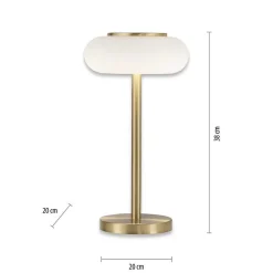 Lampe De Table Paul Neuhaus Q-Etienne Led Laiton, 1 Lumiere, Telecommandes