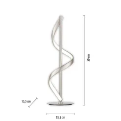 Lampe De Table Paul Neuhaus Qswing Led Argente, 1 Lumiere, Telecommandes