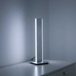 Lampe De Table Paul-Neuhaus Q-Adriana Led Aluminium, 2 Lumieres, Telecommandes