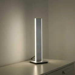 Lampe De Table Paul-Neuhaus Q-Adriana Led Aluminium, 2 Lumieres, Telecommandes