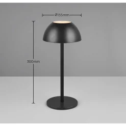 Lampe De Table Reality Ricardo Led Noir, 1 Lumiere