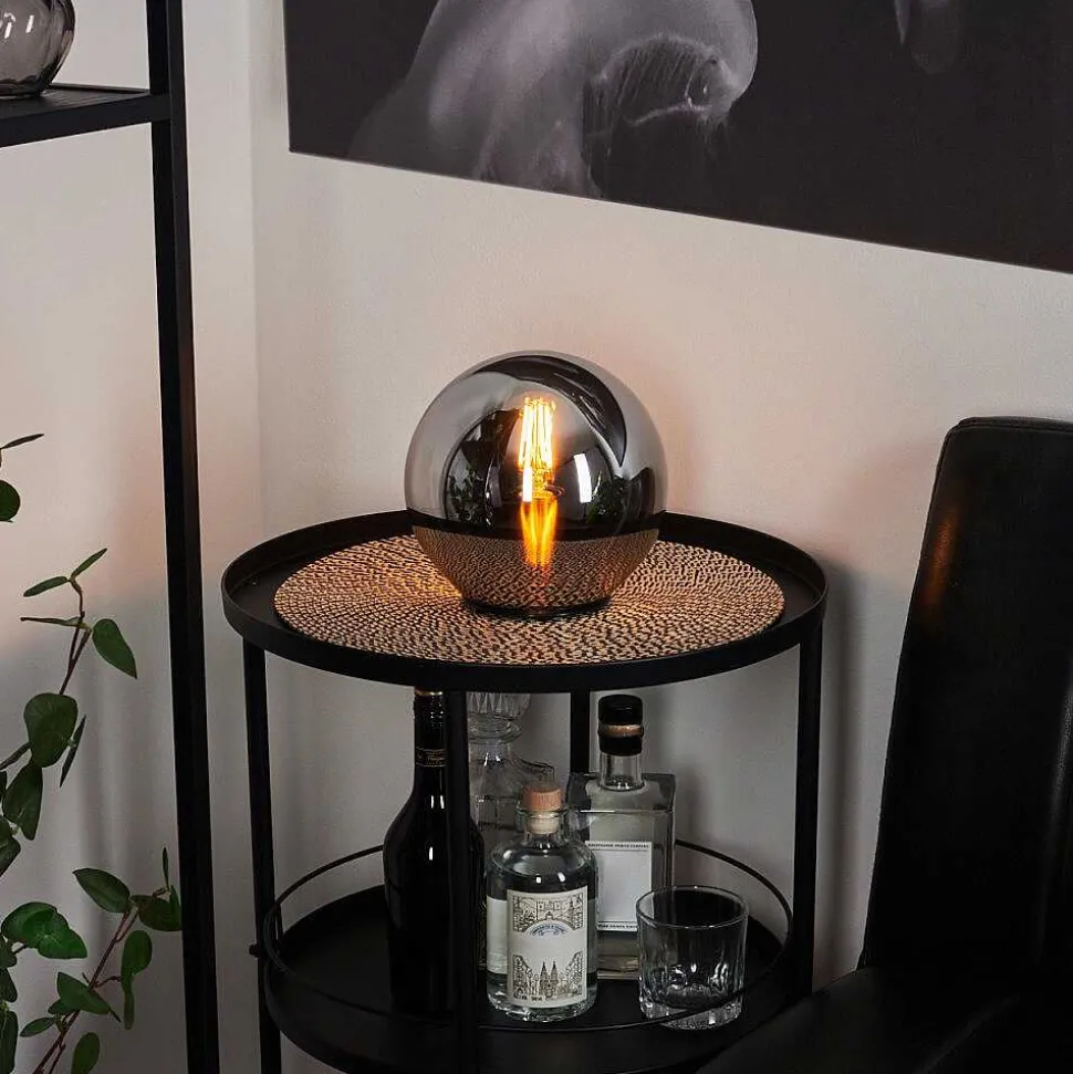 Lampe De Table Recoutas Noir, 1 Lumiere