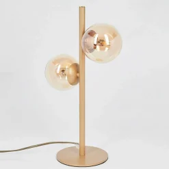Lampe De Table Remaisnil Laiton, 2 Lumieres