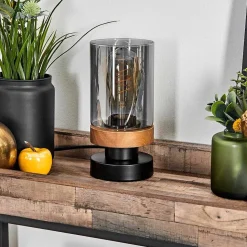 Lampe De Table Roxa Ecru, Noir, 1 Lumiere