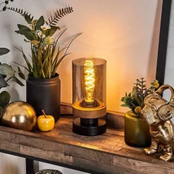 Lampe De Table Roxa Ecru, Noir, 1 Lumiere