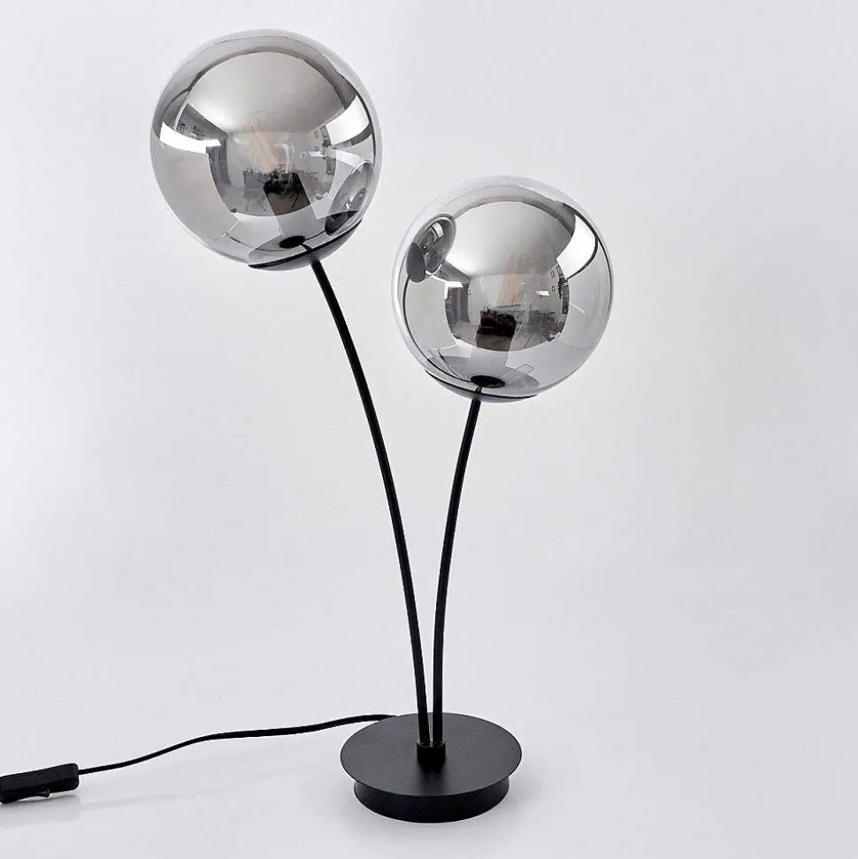 Lampe De Table Salamonde Noir, 2 Lumieres
