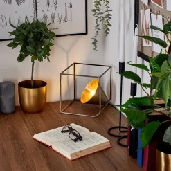 Lampe De Table Samboc Argent Oxyde, 1 Lumiere