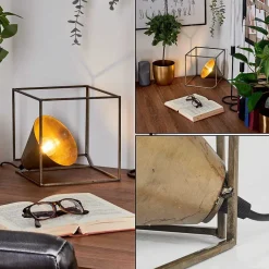 Lampe De Table Samboc Argent Oxyde, 1 Lumiere