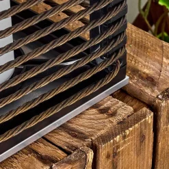 Lampe De Table Solaire Emboque Led Brun, Ecru, Nickel Mat, Noir, 1 Lumiere