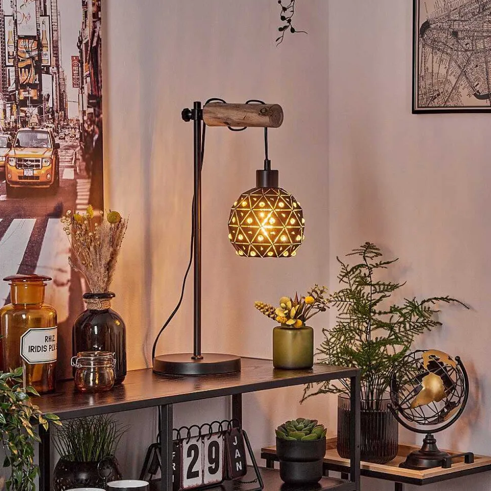 Lampe De Table Sunasau Ecru, Noir, 1 Lumiere