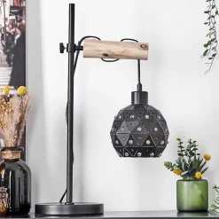 Lampe De Table Sunasau Ecru, Noir, 1 Lumiere