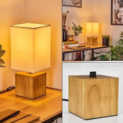 Lampe De Table Talco Ecru, 1 Lumiere