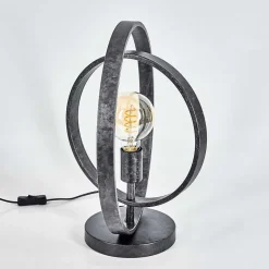 Lampe De Table Tercel Noir, 1 Lumiere