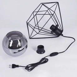 Lampe De Table Uarau Noir, 1 Lumiere