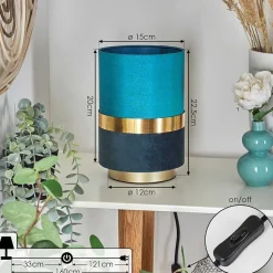 Lampe De Table Weiler Or, 1 Lumiere