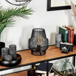 Lampe De Table Wemude Noir, 1 Lumiere