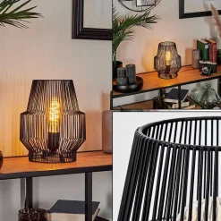 Lampe De Table Wemude Noir, 1 Lumiere