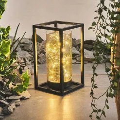 Lampe Solaire Aracaju Led Noir, 30 Lumieres