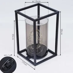 Lampe Solaire Aracaju Led Noir, 40 Lumieres