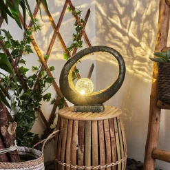 Lampe Solaire Benevento Led Or, Noir, 1 Lumiere