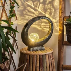 Lampe Solaire Benevento Led Or, Noir, 1 Lumiere