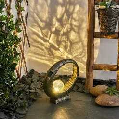 Lampe Solaire Benevento Led Or, Noir, 1 Lumiere