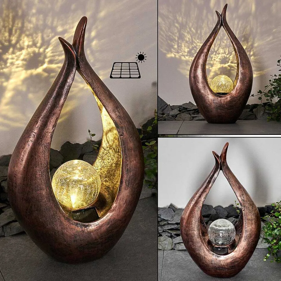 Lampe Solaire Benevento Led Bronze, 1 Lumiere