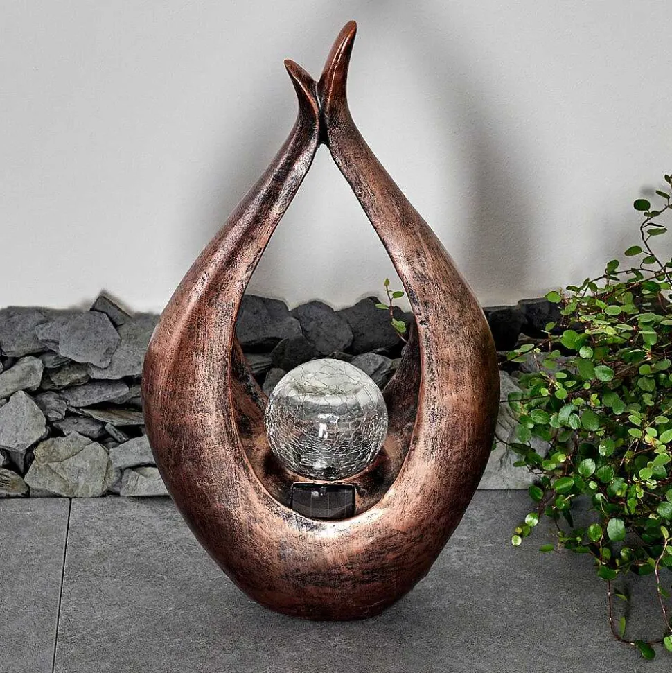 Lampe Solaire Benevento Led Bronze, 1 Lumiere