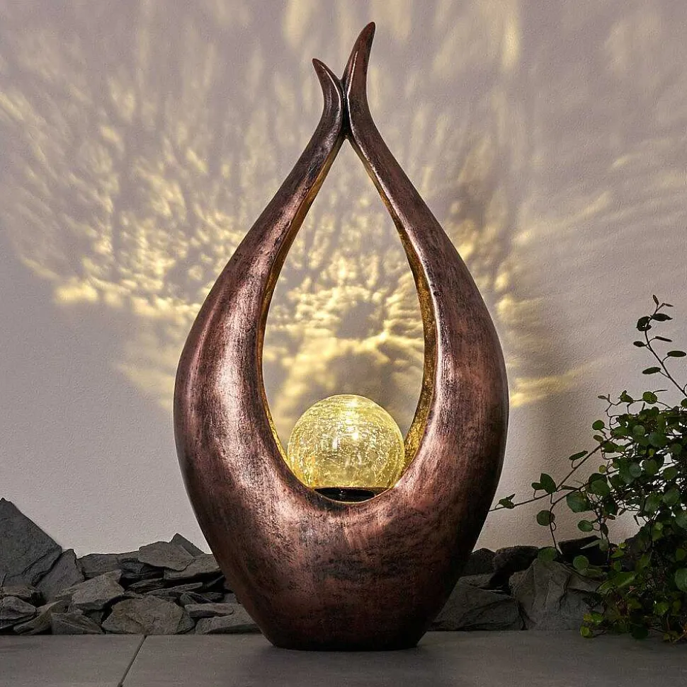 Lampe Solaire Benevento Led Bronze, 1 Lumiere